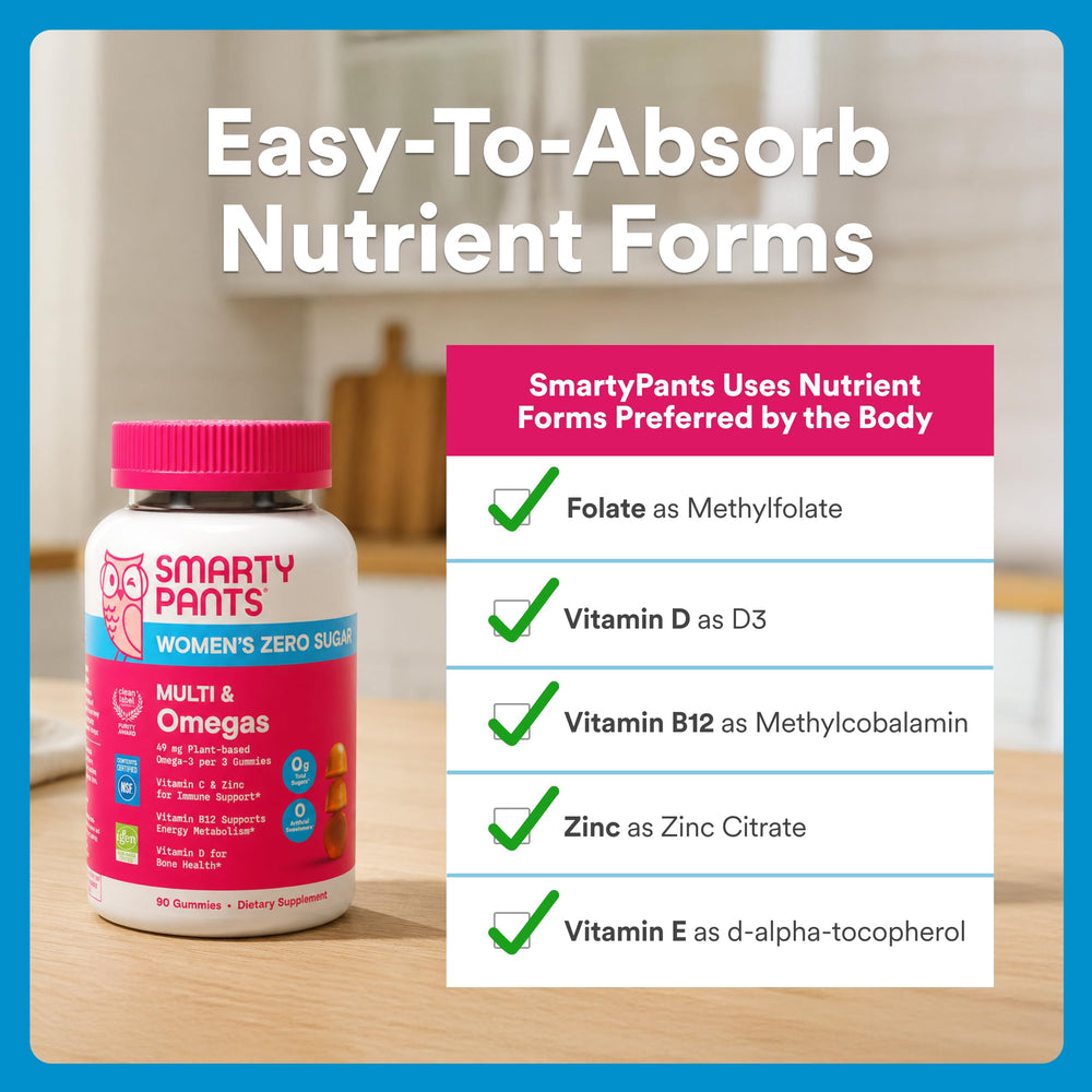 SmartyPants flaxseed oil ingredient shot illustrating plant-based omega benefit