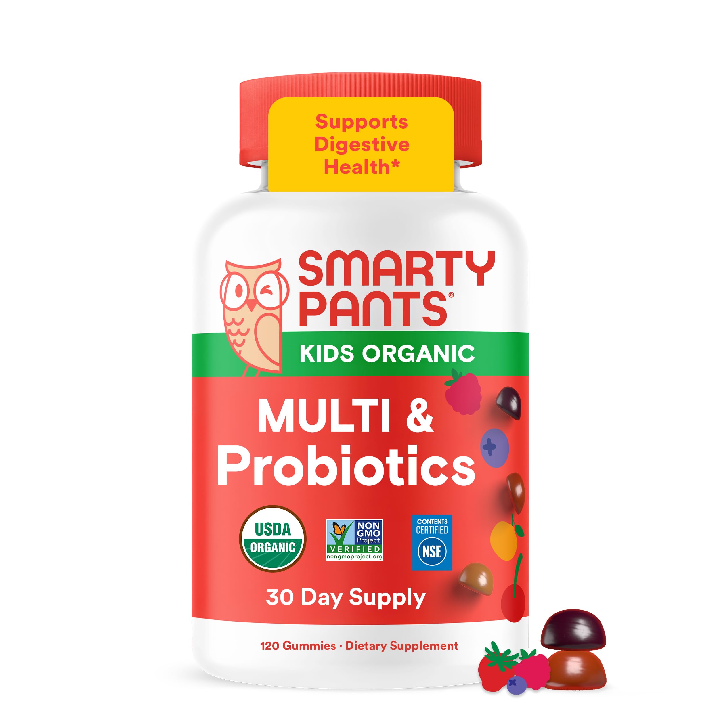 SmartyPants front packaging showing jar and branding, highlights kid-friendly benefit