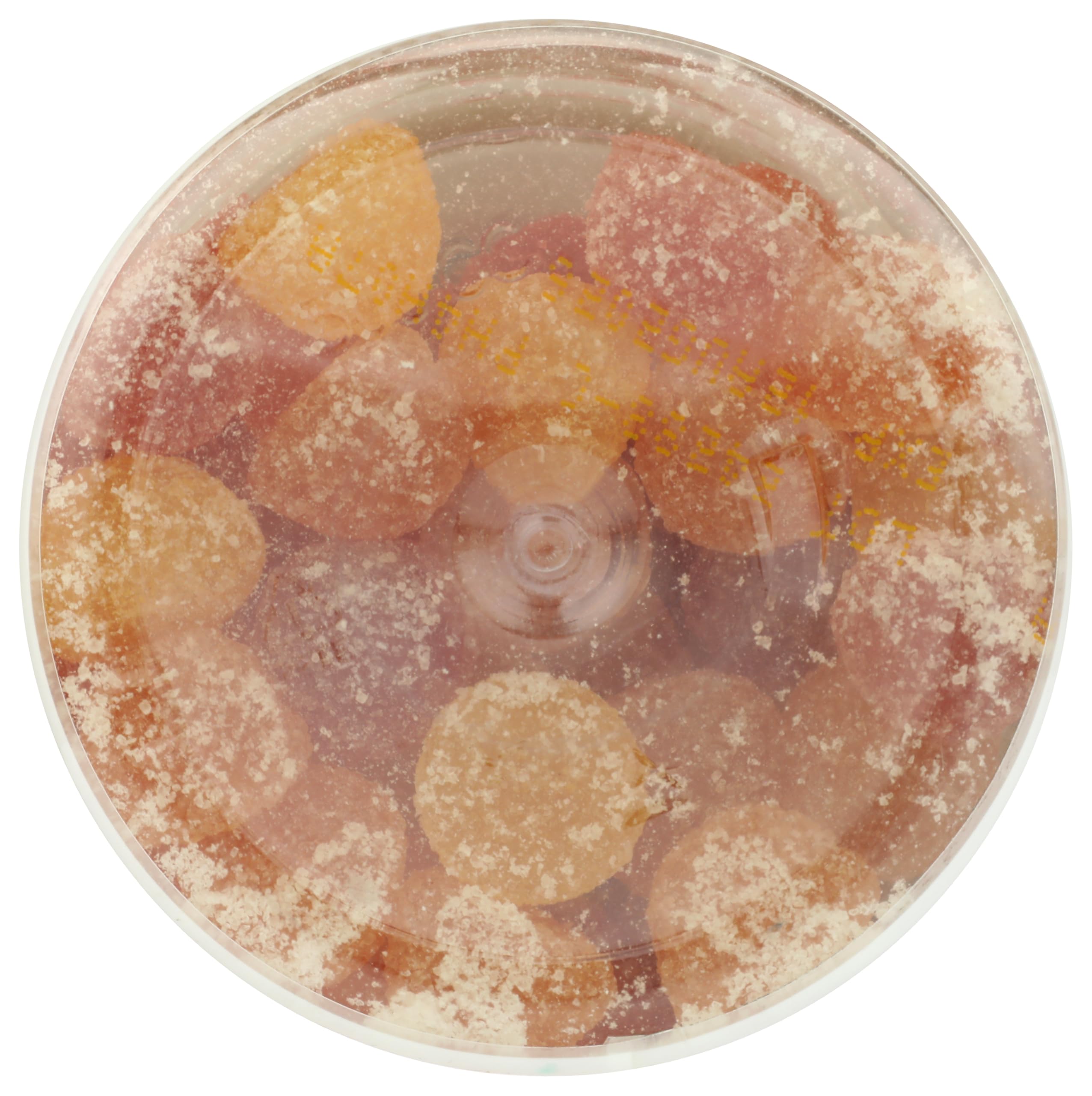 Close-up gummy texture showing chewable form and vibrant colors with brand