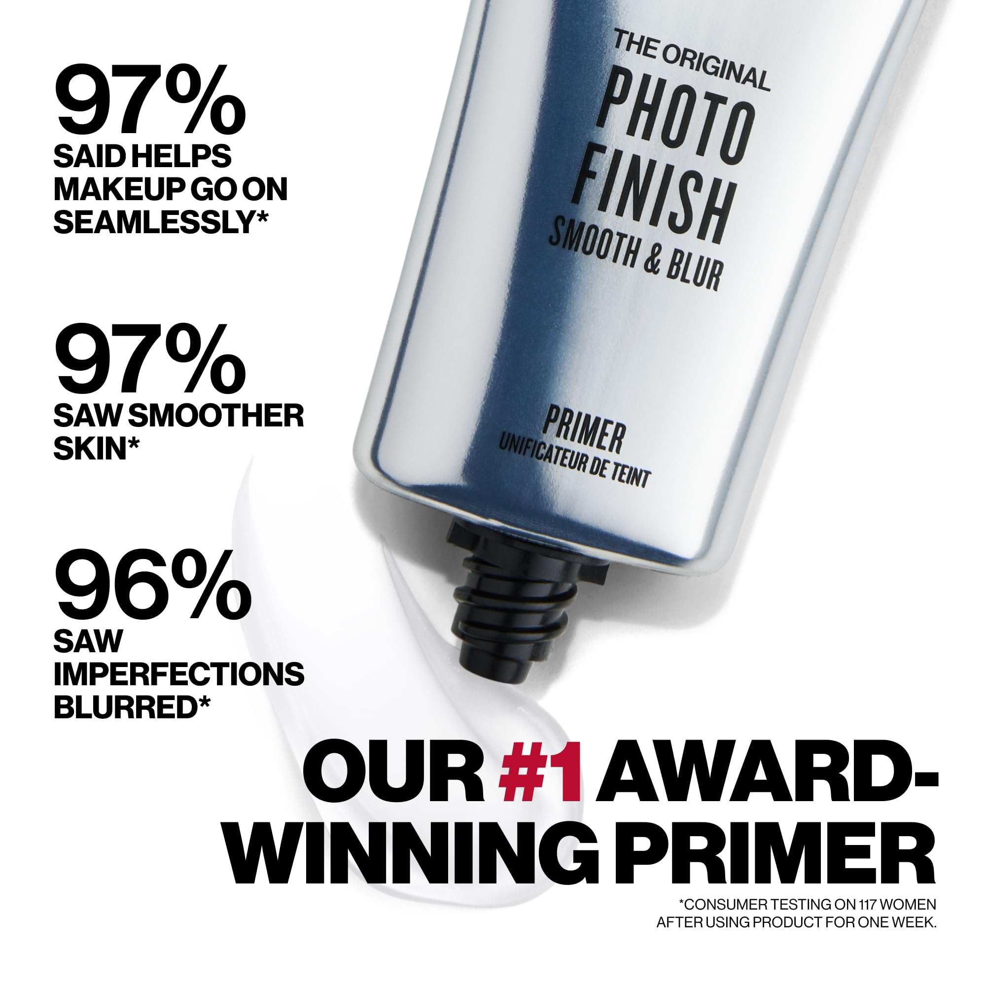 Smashbox primer applied on hand demonstrating blurring effect instantly
