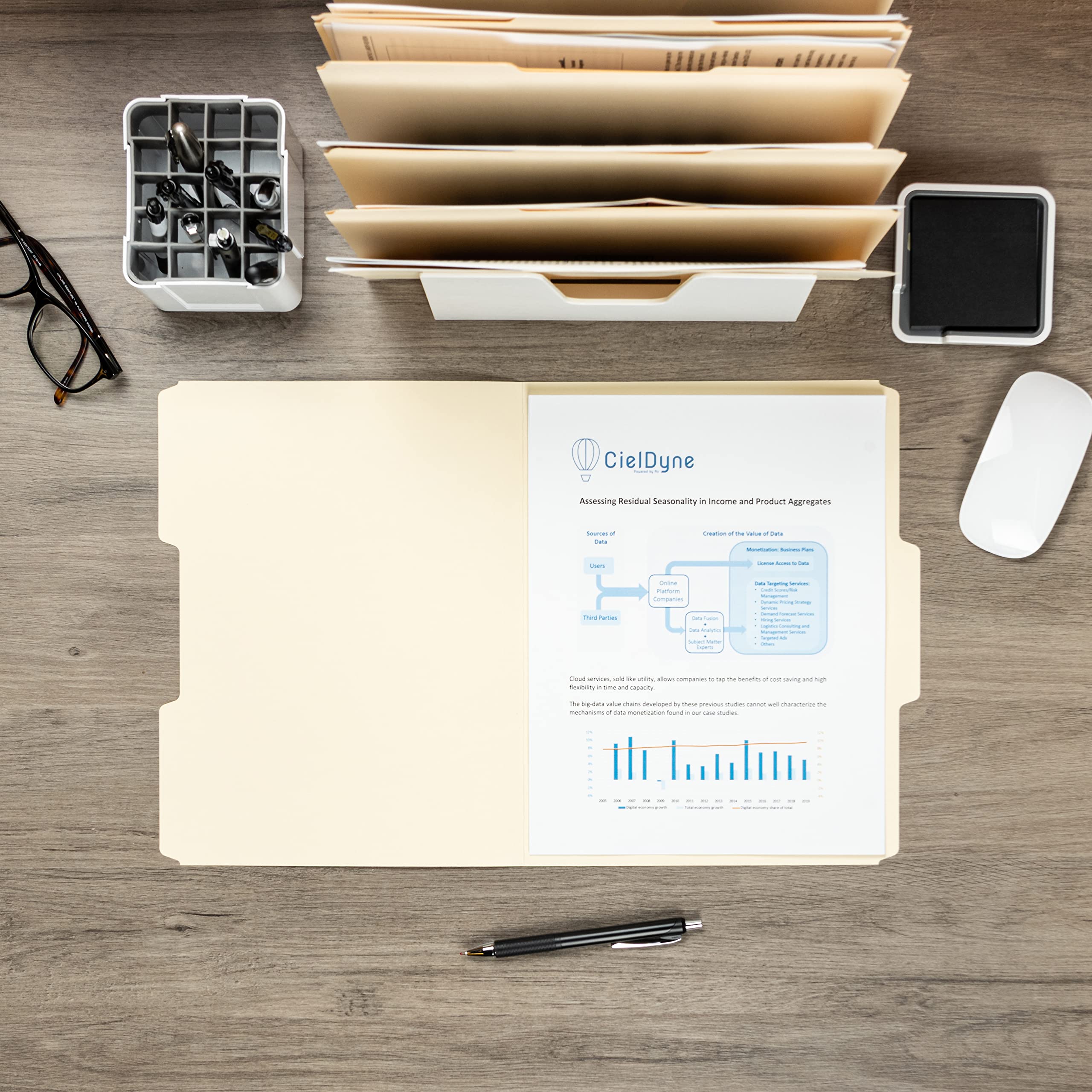 SMEAD folder held in hand to show letter size scale and handling ease