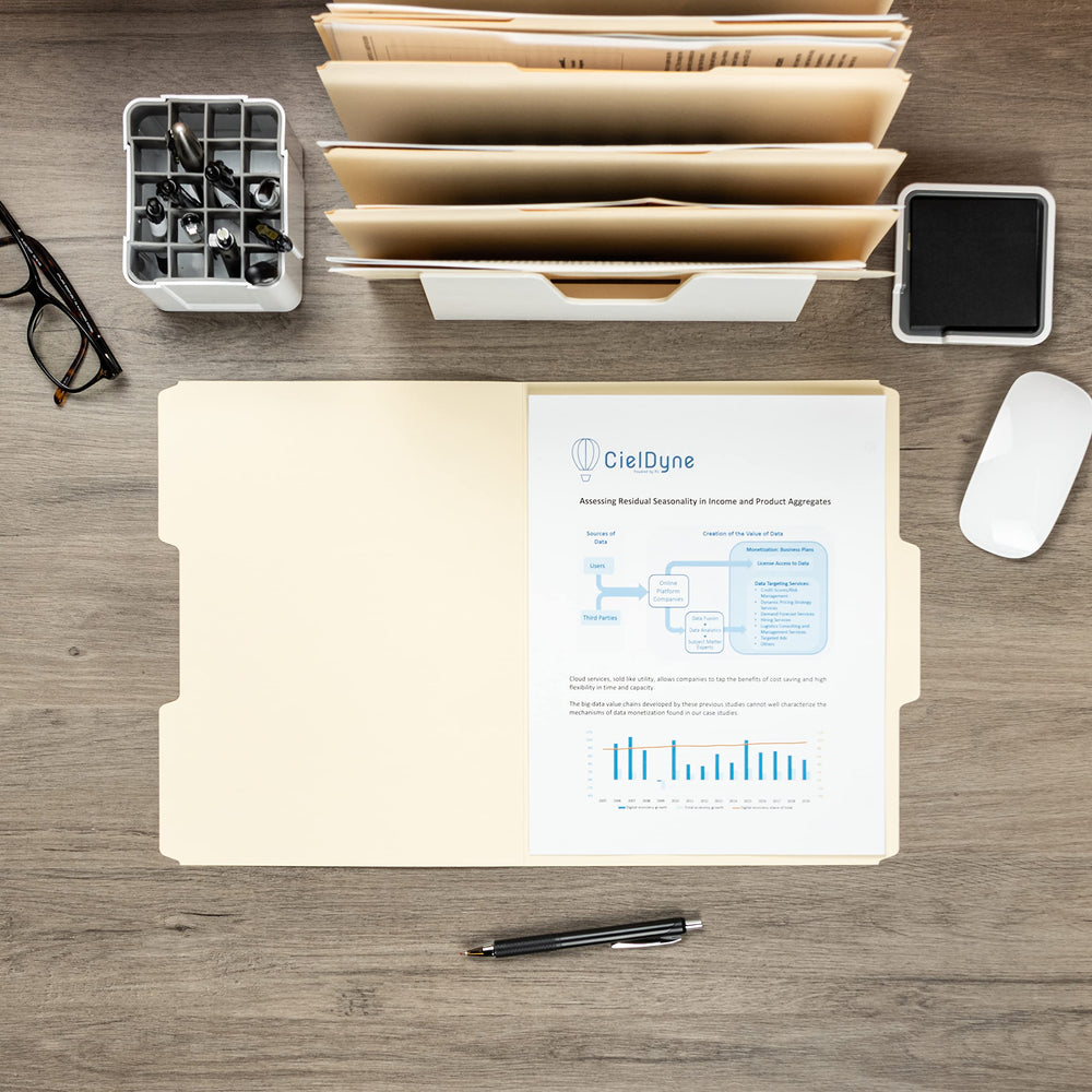 SMEAD folder held in hand to show letter size scale and handling ease