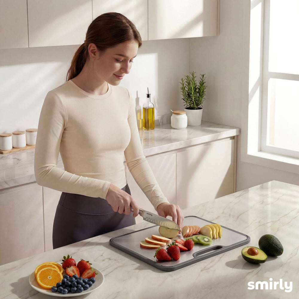 SMIRLY kitchen lifestyle styled shot showing neat storage and quick-access prep set