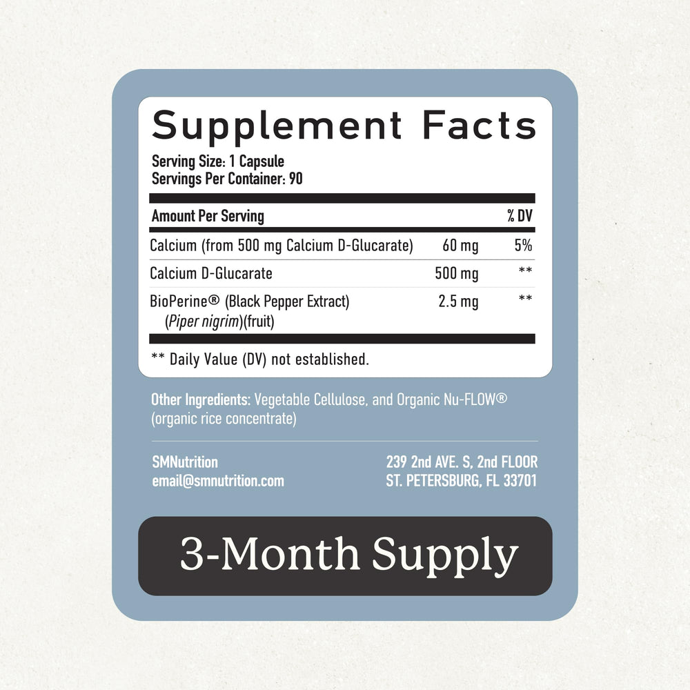 SMNutrition bottle top view showing sealed cap and GMP manufacturing reassurance