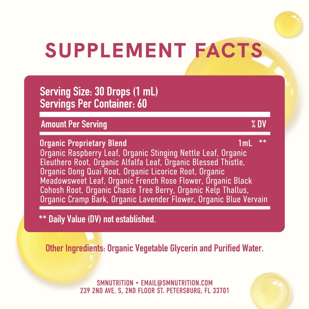 SMNutrition label close-up listing ingredients and certifications, transparency and trust benefit