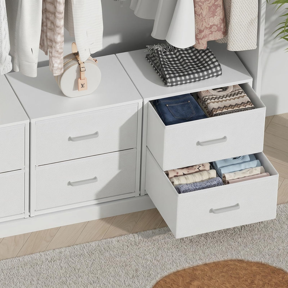 Smoproper open drawer showing folded clothes for quick-access storage benefit