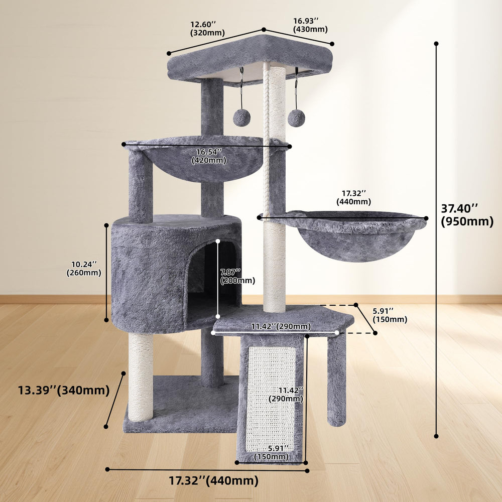 Smouatou condo interior close-up with plush lining provides secure hideaway for shy cats