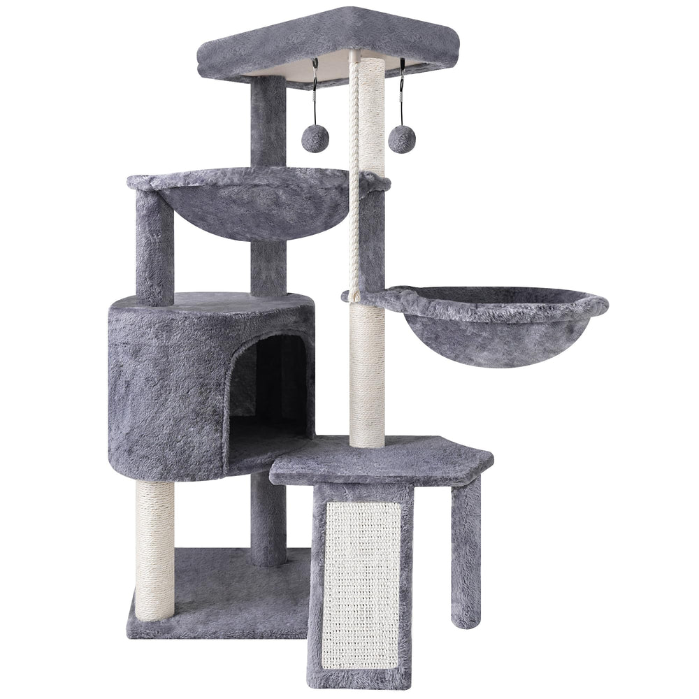 Smouatou top perch next to window showing cat watching outside improves mental stimulation