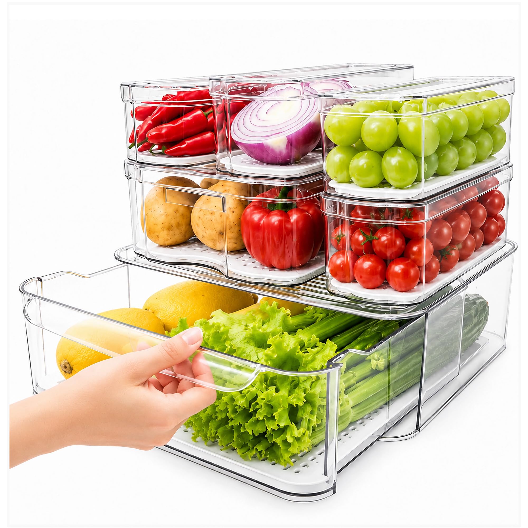 SMRCAD front view of clear bins showing set and visibility benefit