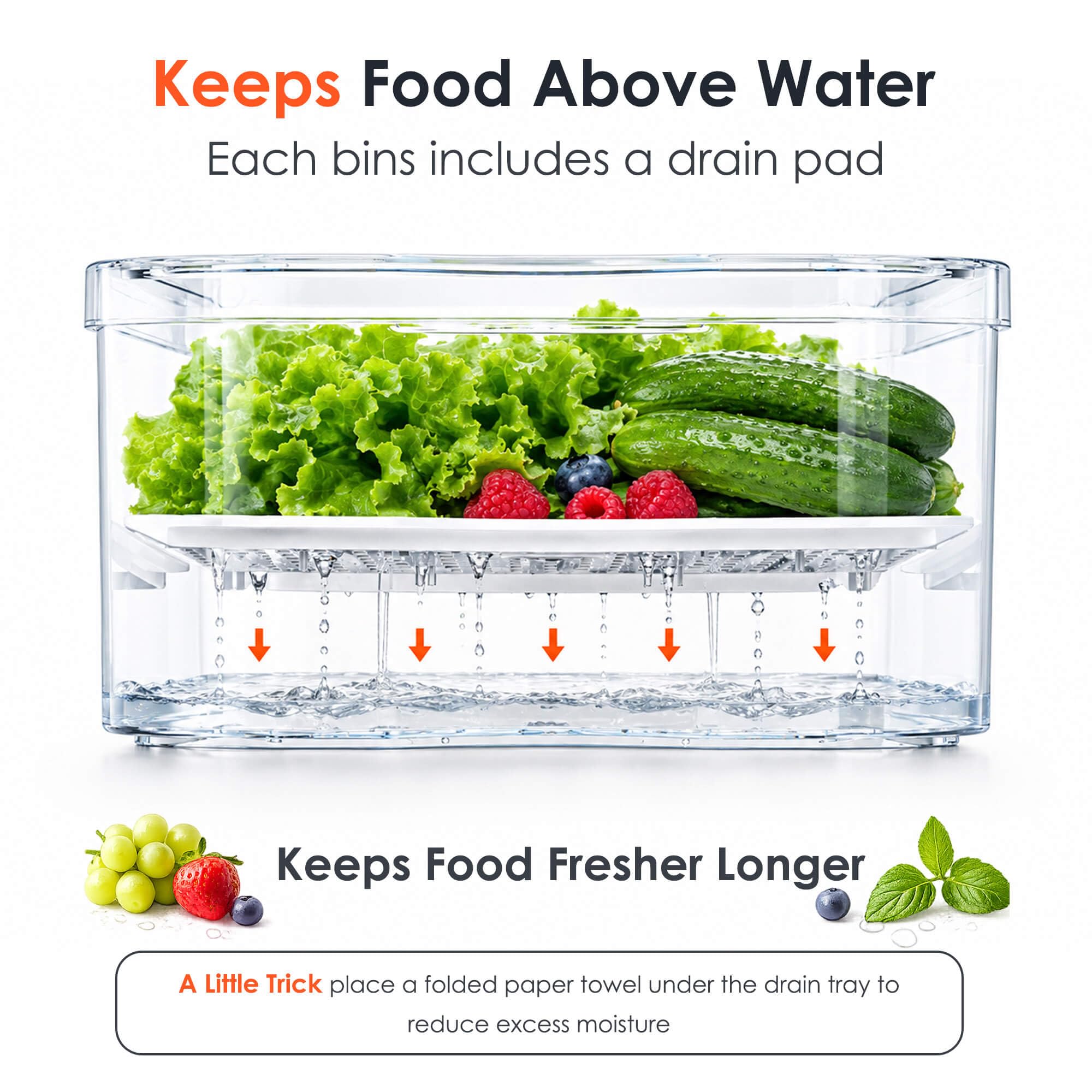 SMRCAD pull-out drawer installed in fridge for easy access benefit