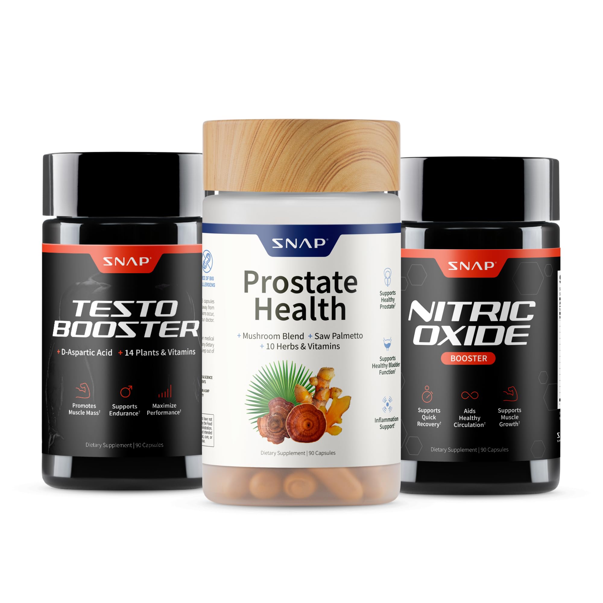 Snap Supplements front packaging showing the Big Boy Bundle for simple daily support