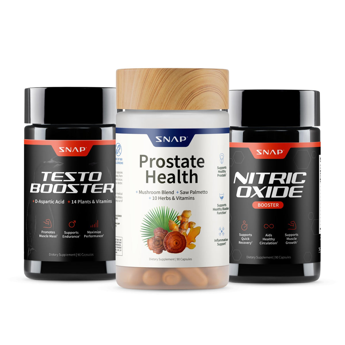 Snap Supplements front packaging showing the Big Boy Bundle for simple daily support
