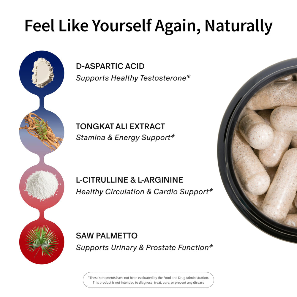 Snap Supplements Prostate Support bottle angled to show formula benefits for comfort