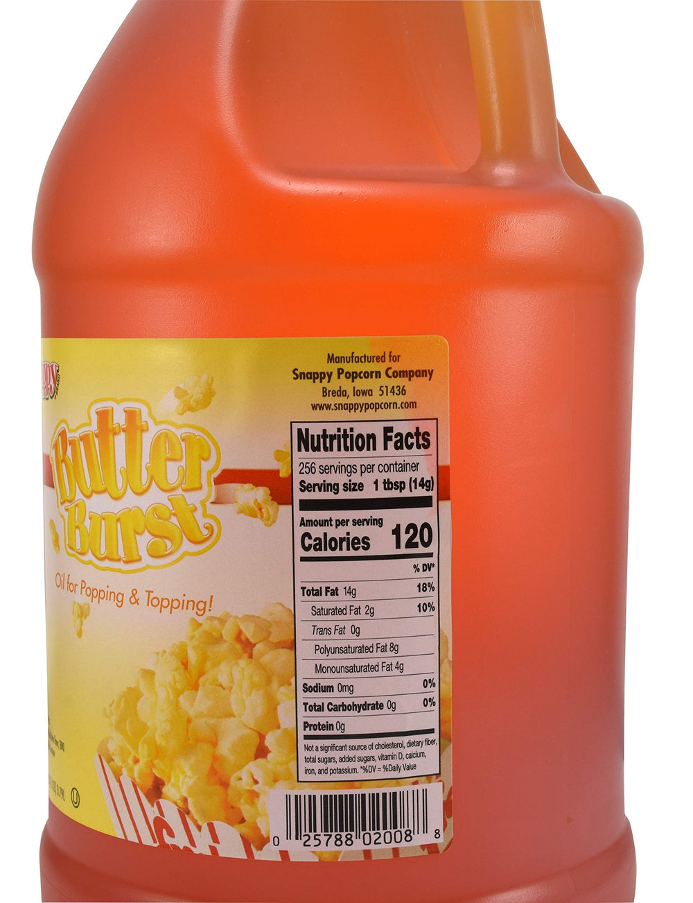 SNAPPY Butter Burst oil used in popcorn machine demonstrating even coating benefit