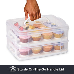 Snapware reversible insert flipped to flat surface for cookies or quarter-sheet cake versatility