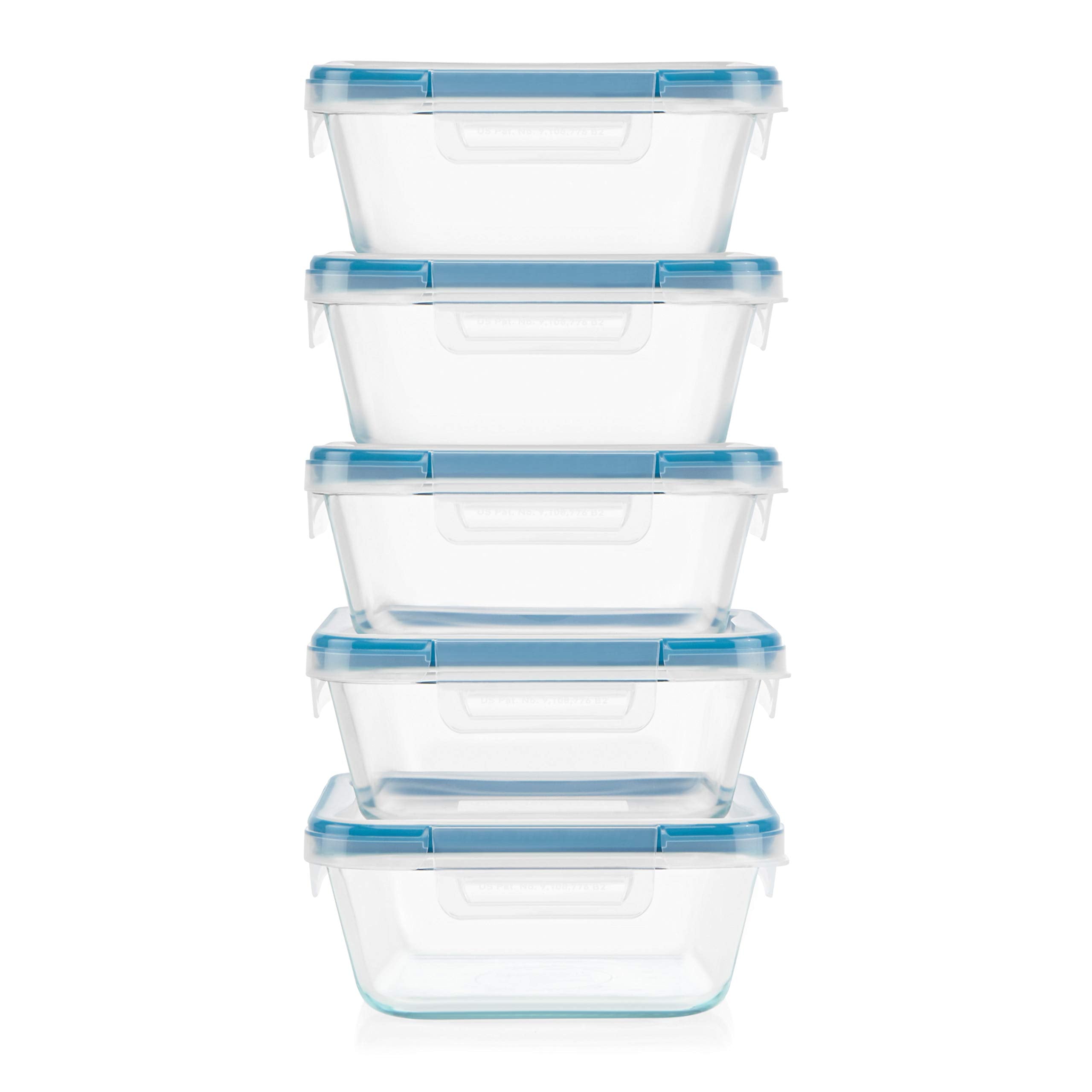 Snapware stacked containers in cabinet showing space-saving organization