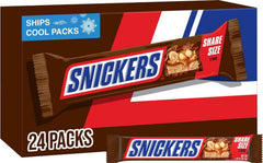 Snickers front packaging showing bulk box and benefit of easy distribution