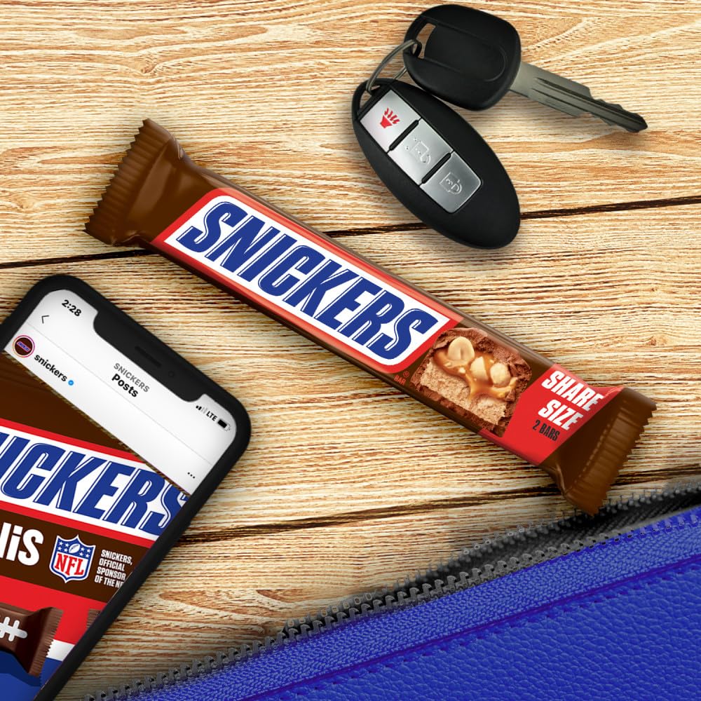 Snickers nutritional label detail showing brand and ingredient transparency