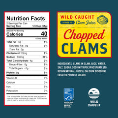 Snow's close-up of chopped clam texture highlighting firm, preserved bite