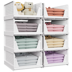SNSLXH front view of eight packed bins showing tidy storage benefit