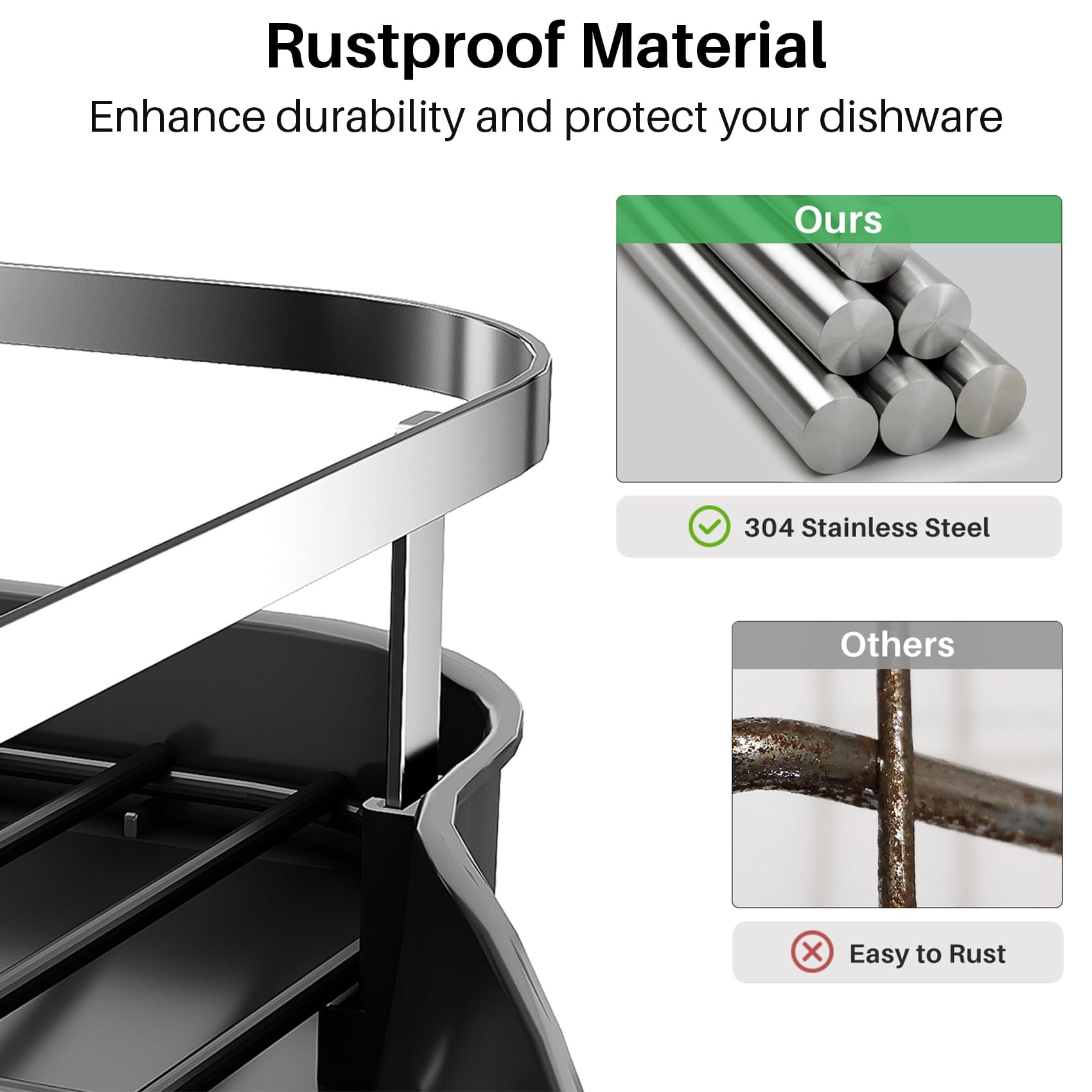 SNTD detachable utensil caddy removed for easy cleaning and transfer