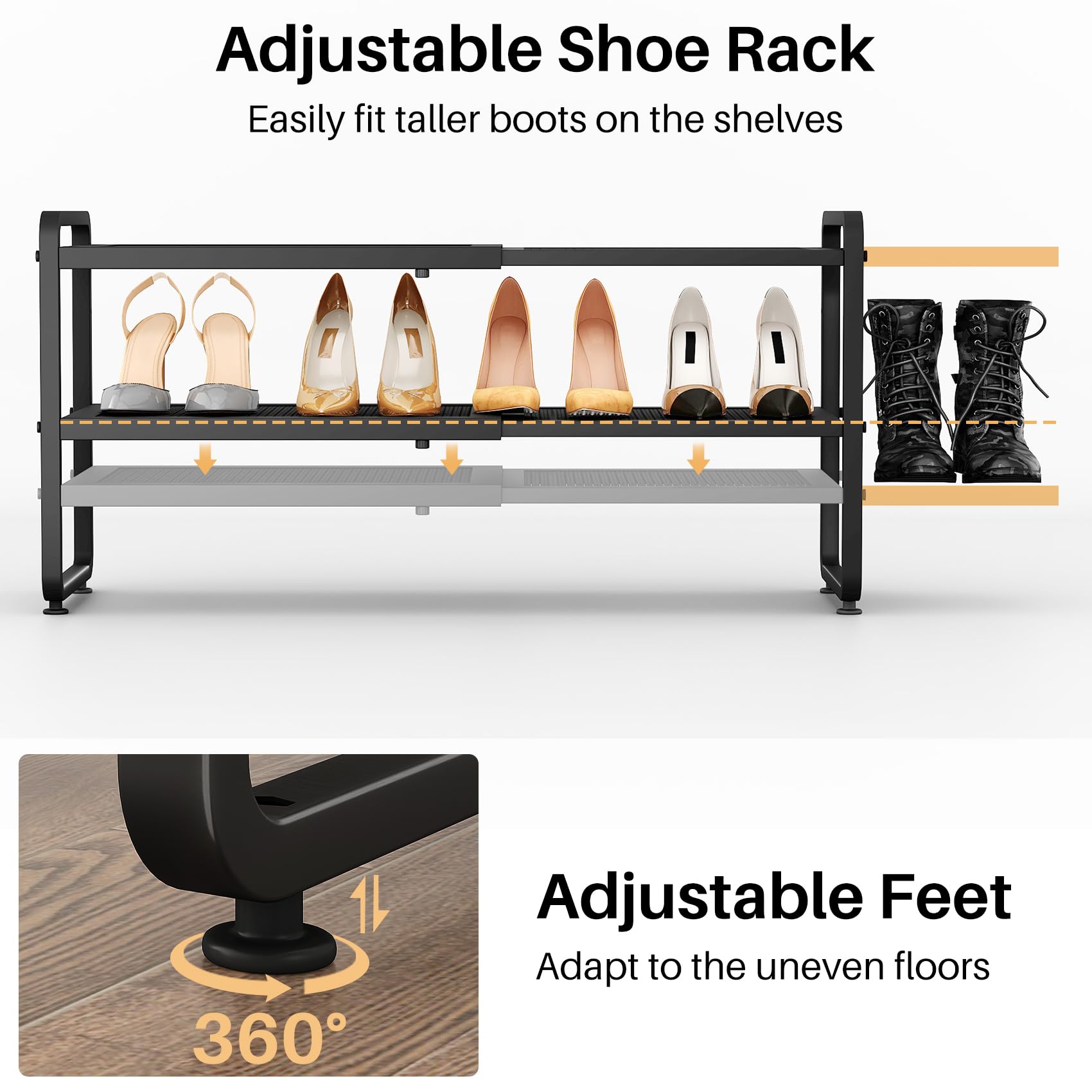 SNTD in an entryway with shoes showing quick-access tidiness benefit