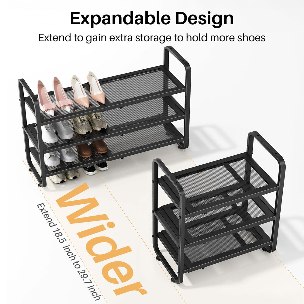 SNTD expanded width inside closet showing extended rack benefit saves floor space