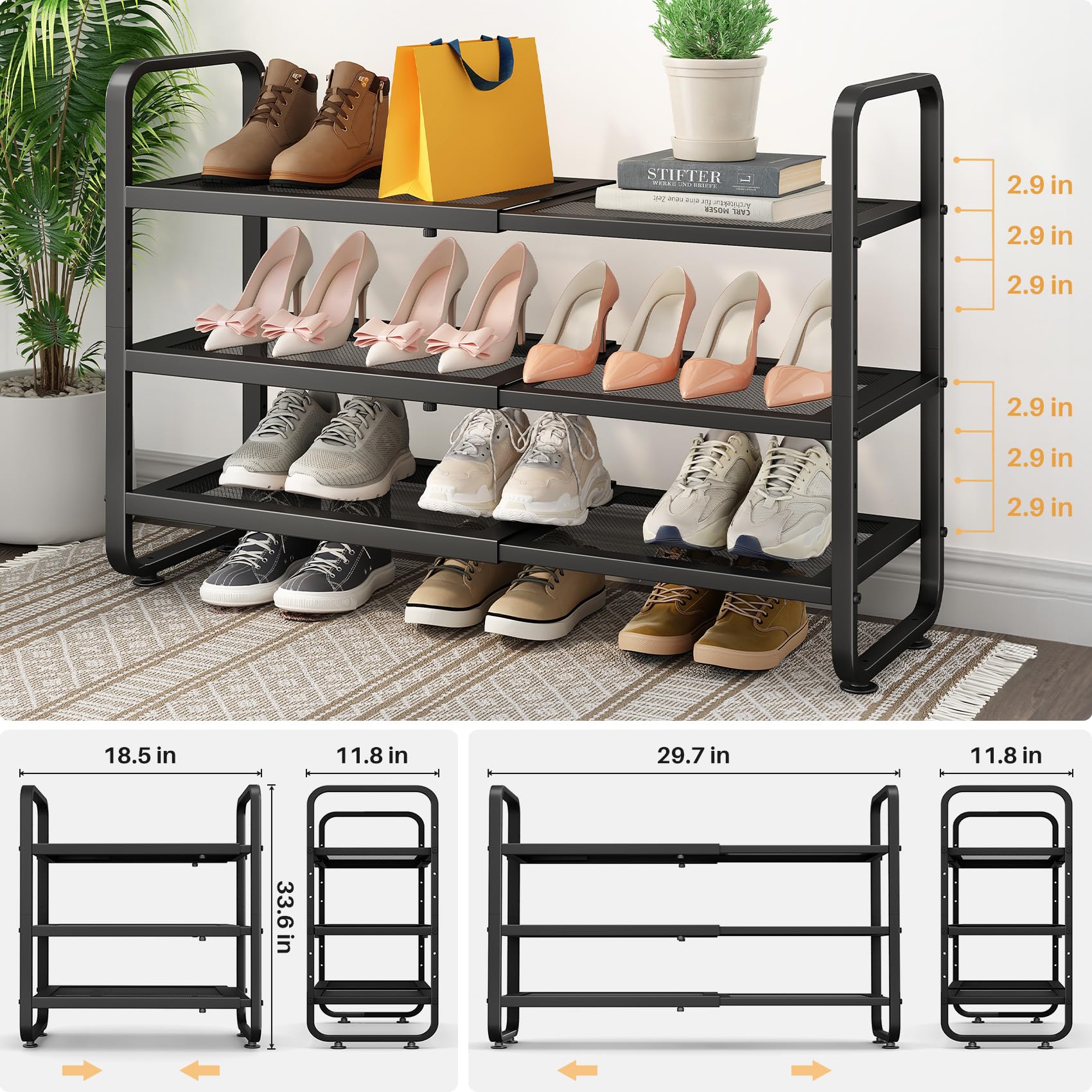 SNTD height adjustment detail showing adjustable brackets benefit fits tall boots
