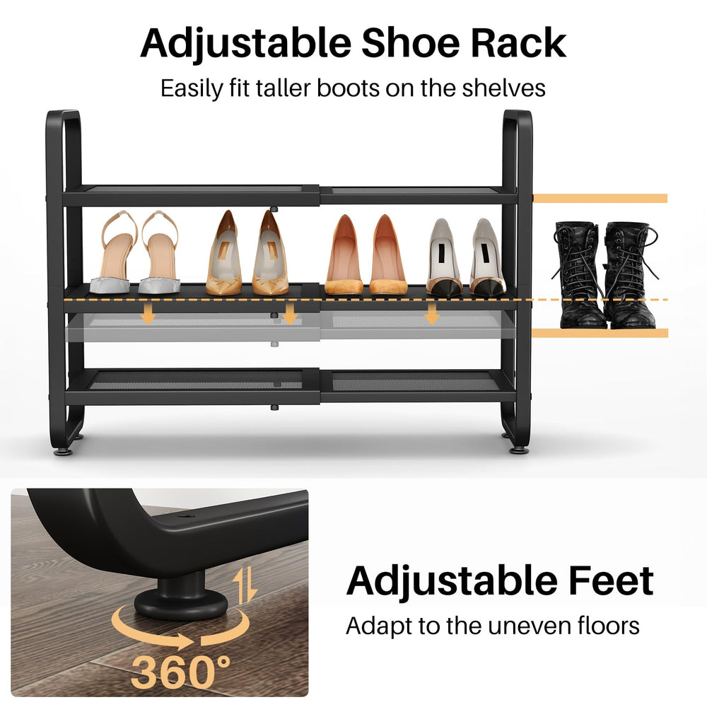 SNTD lifestyle entryway setup showing rack in foyer benefit keeps shoes tidy