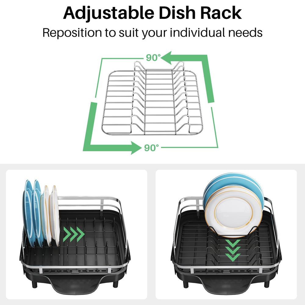 SNTD loaded with plates and bowls demonstrating organized drying capacity