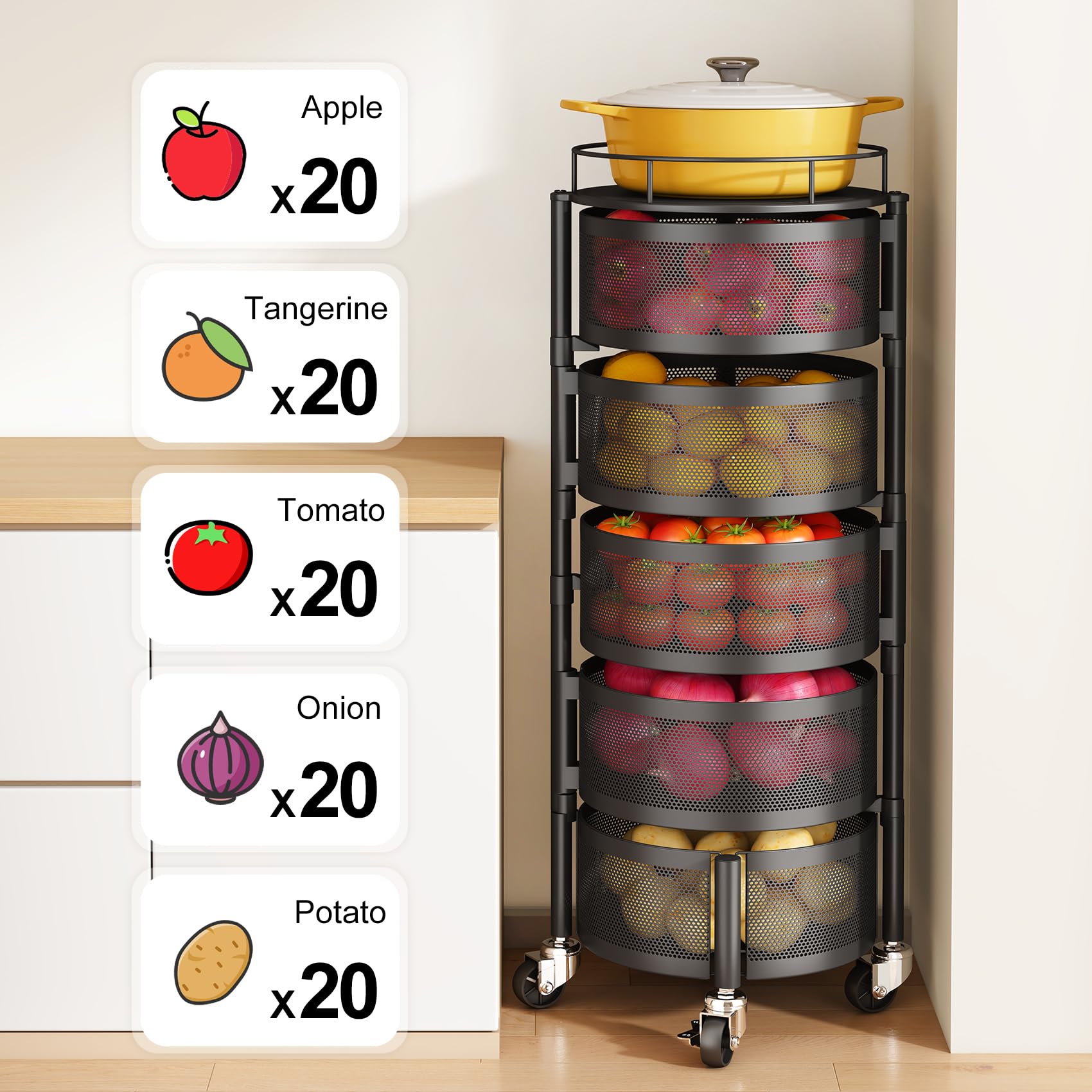 SNTD rotating column in motion showing quick-access convenience benefit