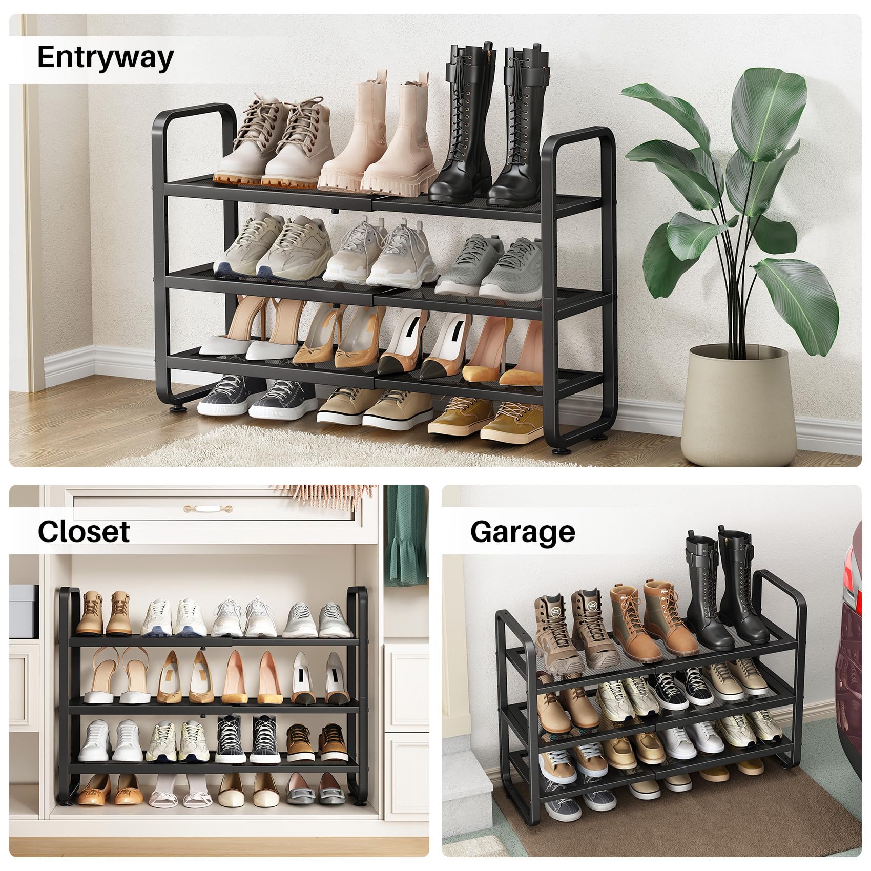 SNTD size comparison with shoes showing footprint benefit visualizes capacity