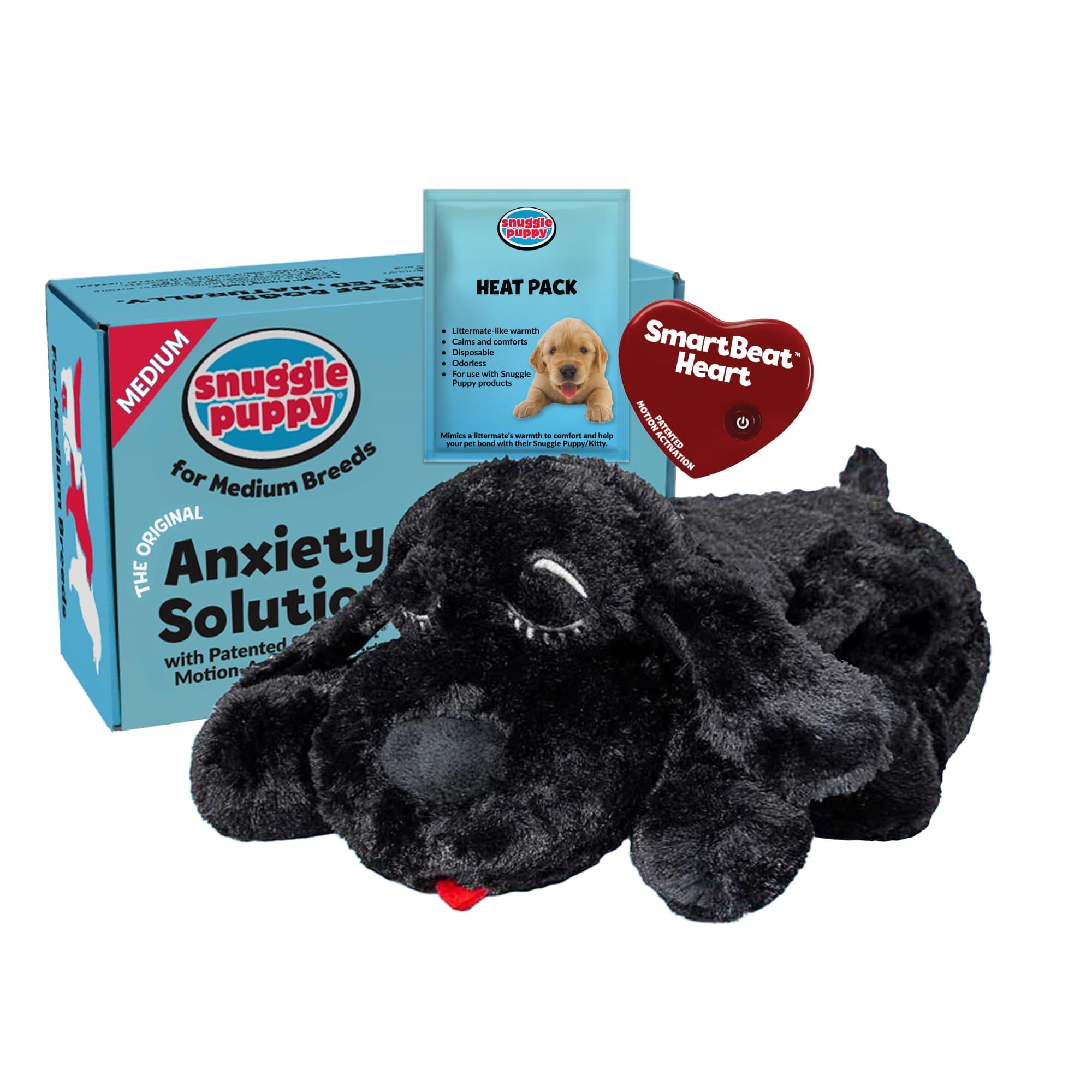 Snuggle Puppy front plush for medium breeds showing soft exterior and calm comfort