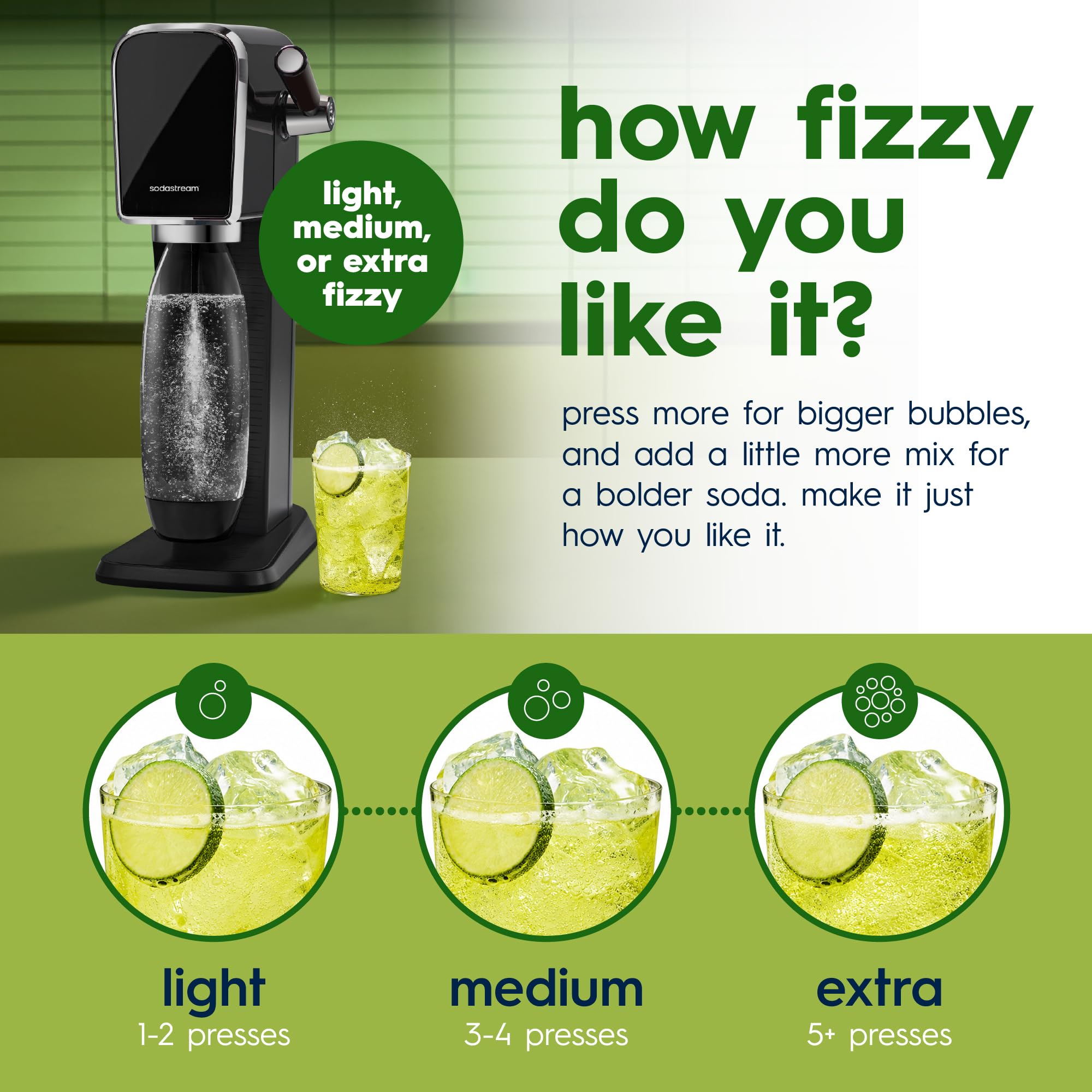 sodastream serving size comparison showing one bottle yields about twenty-four drinks