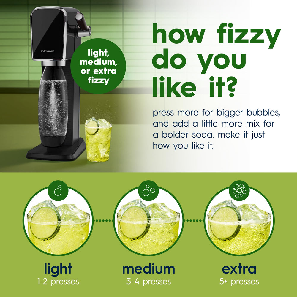 sodastream serving size comparison showing one bottle yields about twenty-four drinks