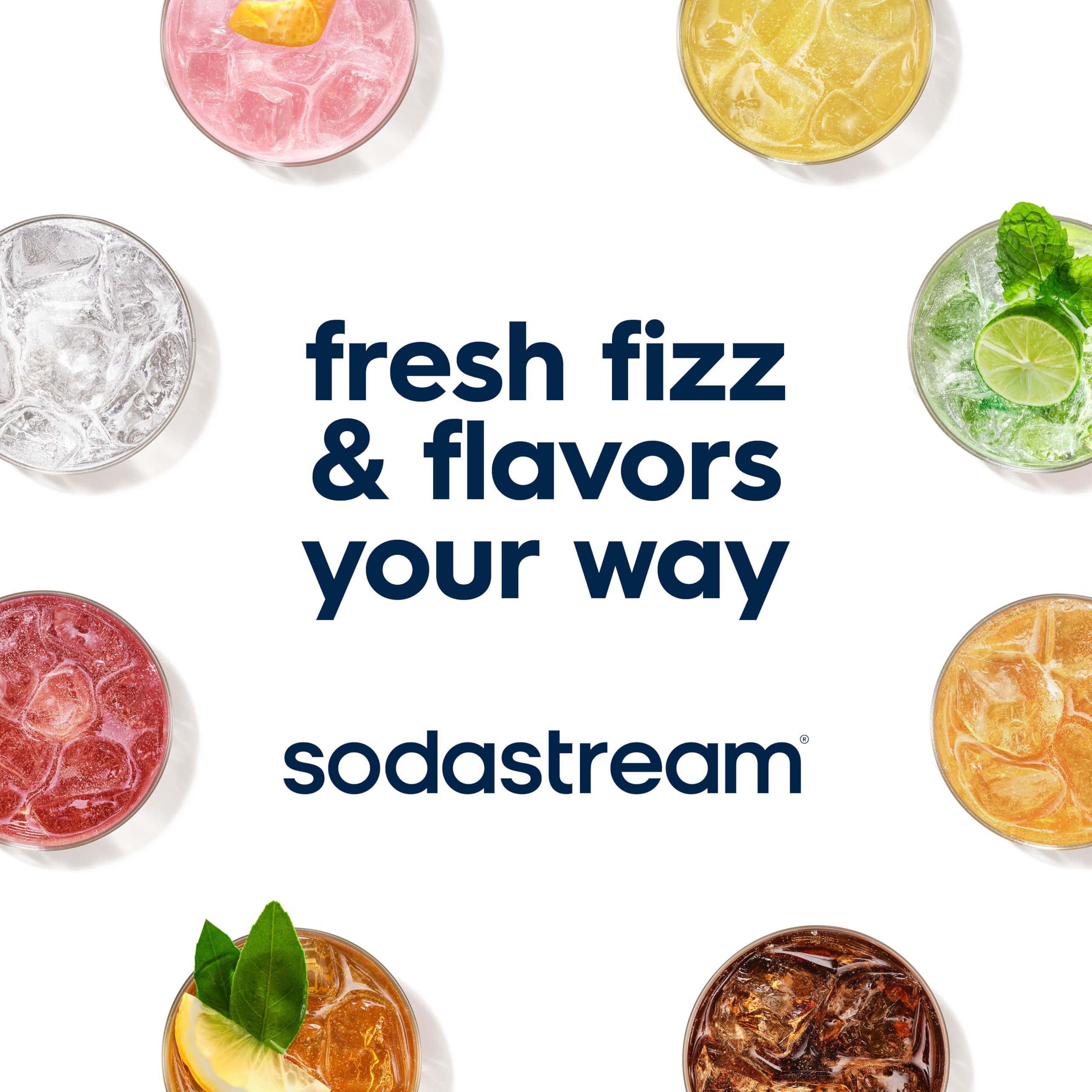 Kitchen counter with SodaStream and drinks, SodaStream lifestyle convenience shown