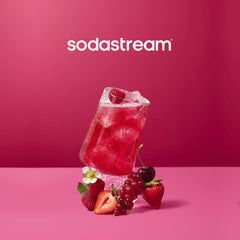 SodaStream pouring syrup into glass, demonstrating easy home preparation benefit