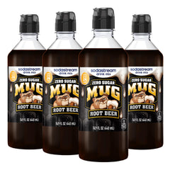 sodastream MUG root beer 4-pack front showing bottles and branding benefits