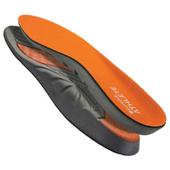 Sof Sole insole front profile showing gel zones and breathable benefits