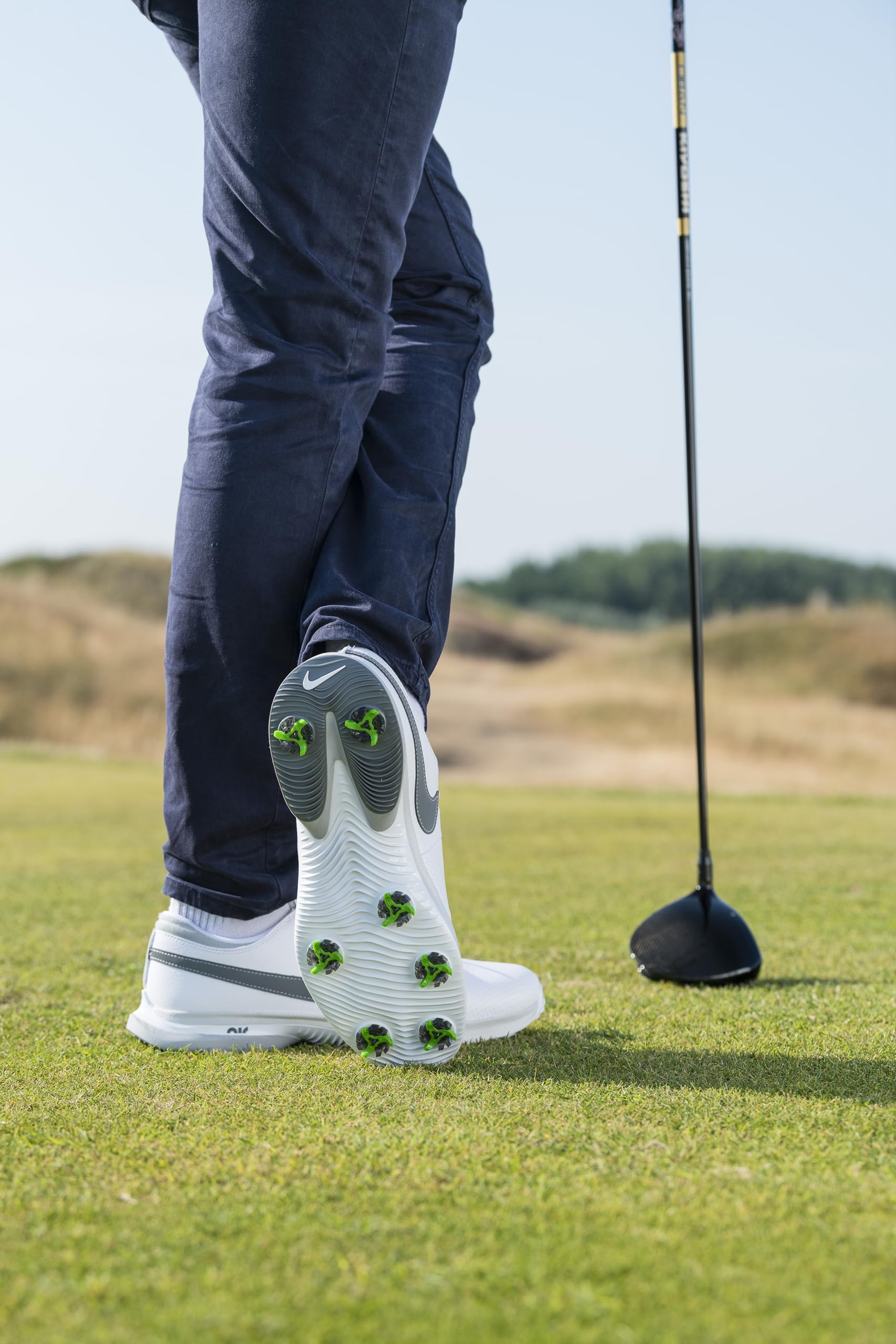 SOFTSPIKES shown with wrench and Cleat Kaddy for easy maintenance