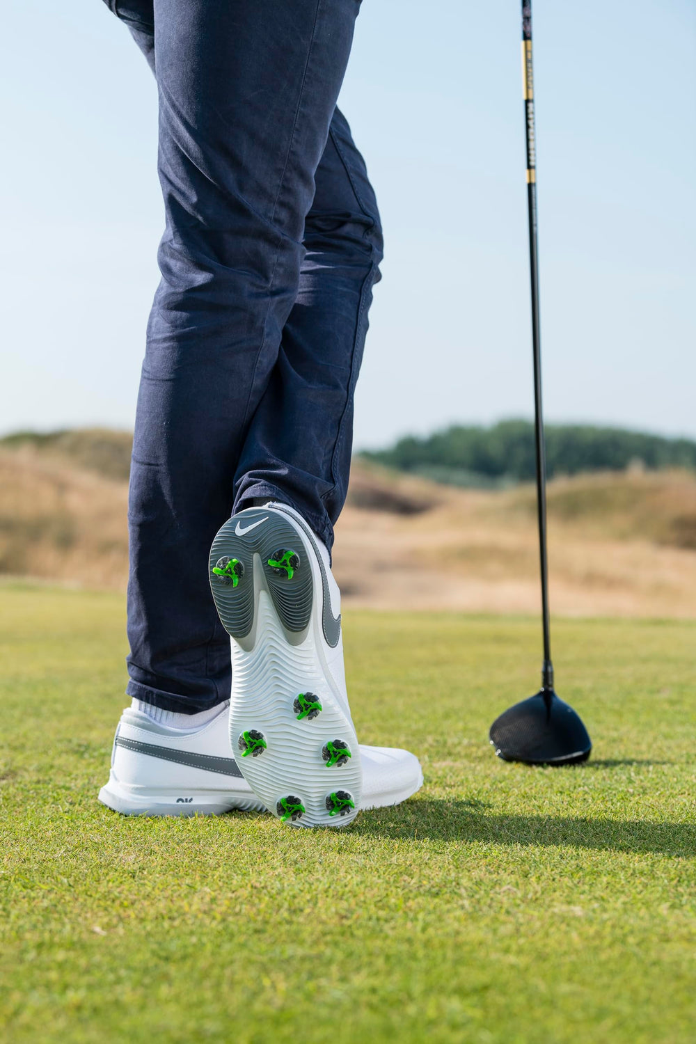 SOFTSPIKES shown with wrench and Cleat Kaddy for easy maintenance
