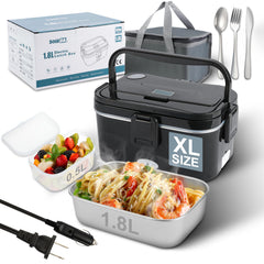 SOHIDA front view of heated lunch box showing durable design and easy portability