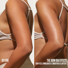 Sol de Janeiro applying cream to forearm for quick visible smoothing