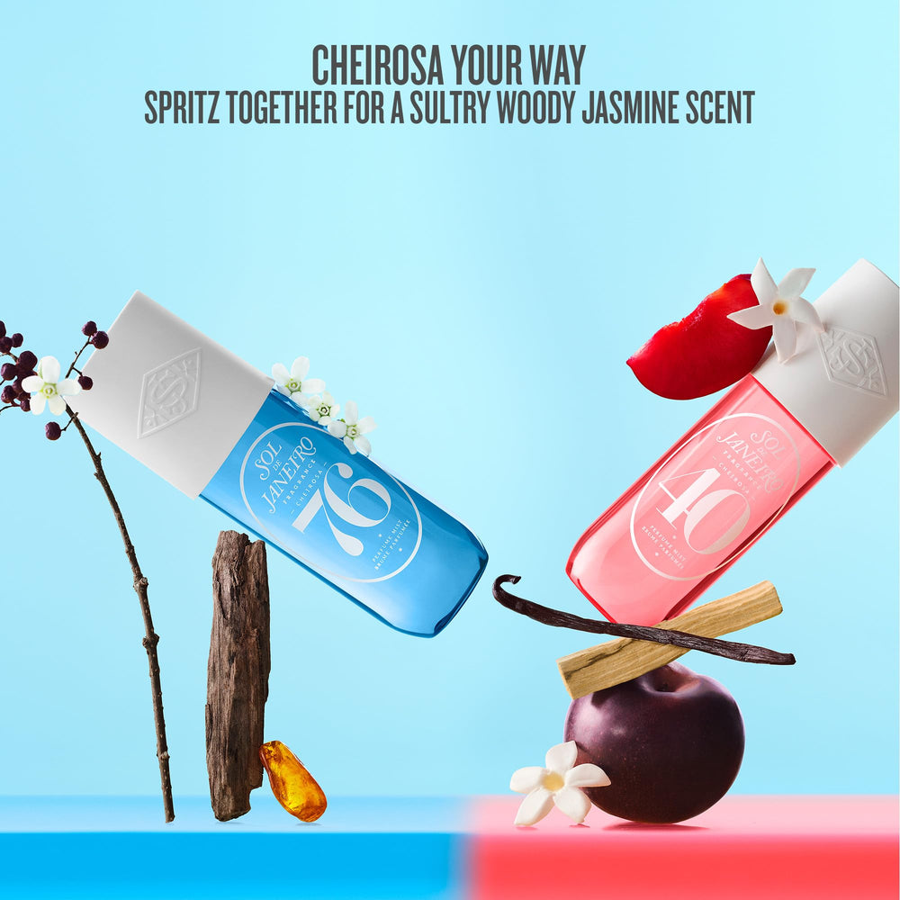 Sol de Janeiro sprayed on shoulder in lifestyle scene emphasizing lasting fragrance