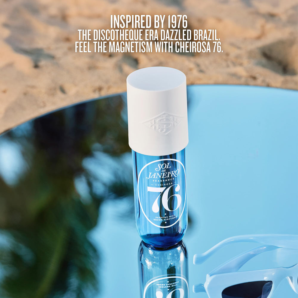 Sol de Janeiro fine mist texture over skin illustrating lightweight, non-greasy finish