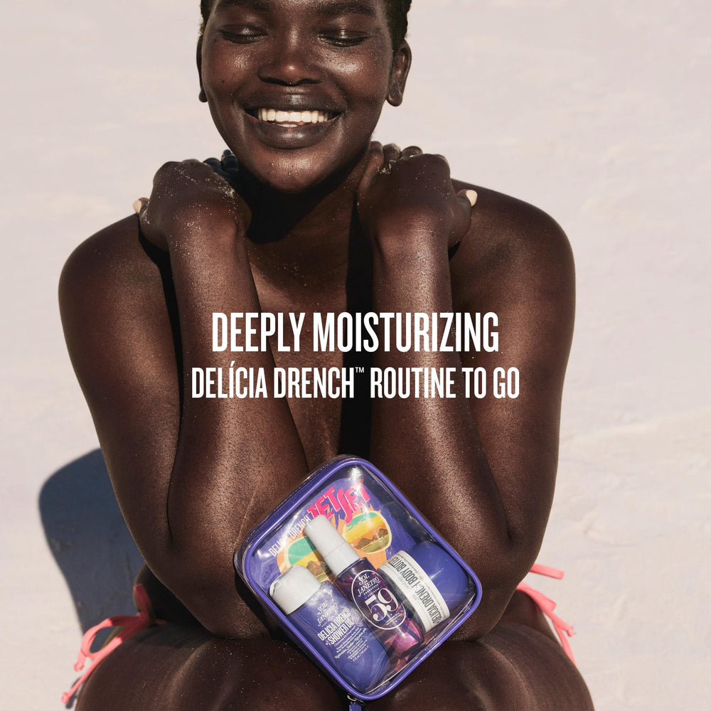 Sol de Janeiro Delícia Drench body butter open jar texture showing rich creaminess and softness