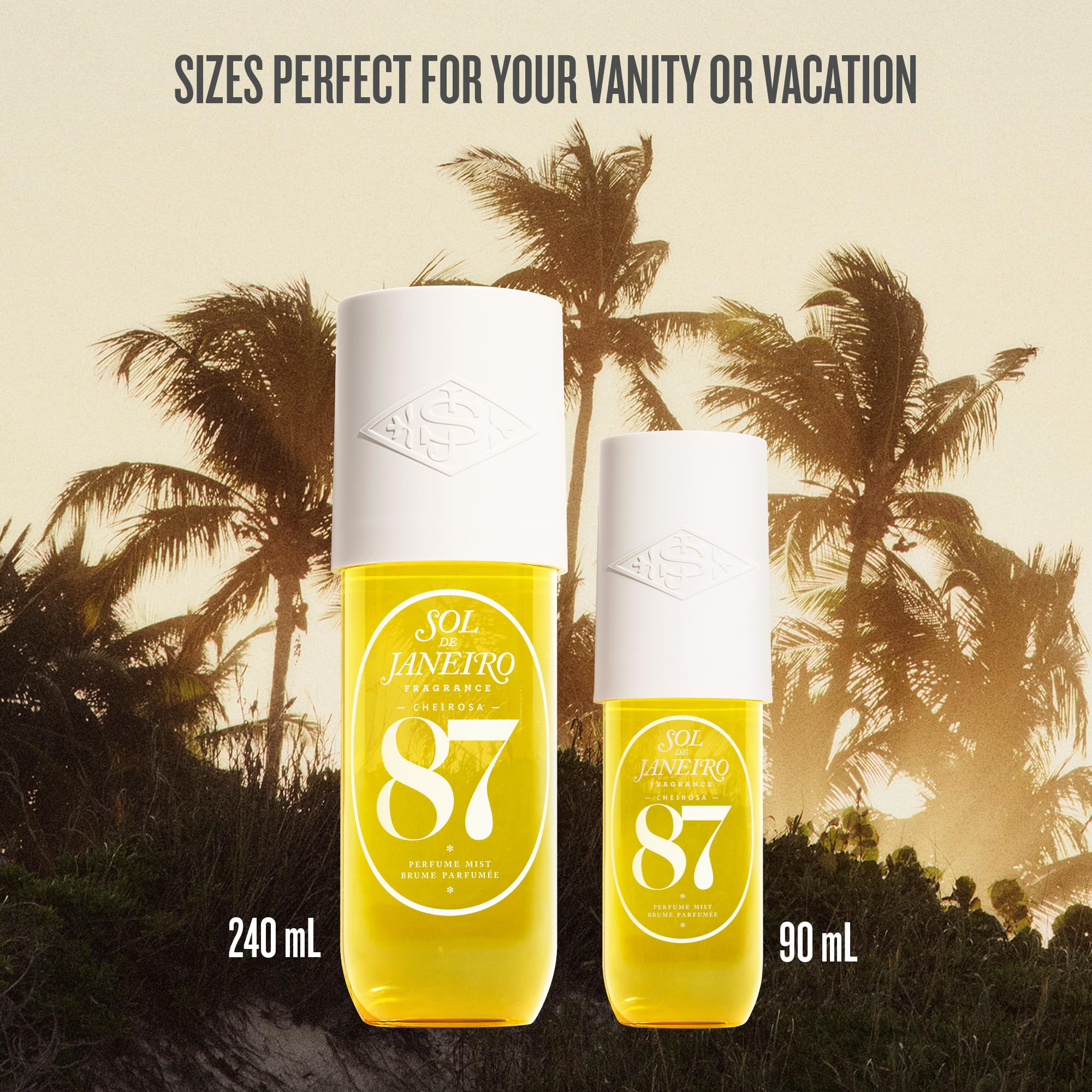 Sol de Janeiro mist applied to skin showing quick-dry, lightweight finish
