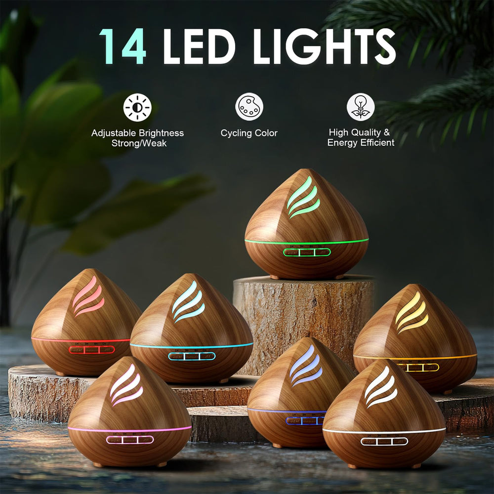 SOLEILHOME LED color cycle lighting creating calming ambient nightlight effects
