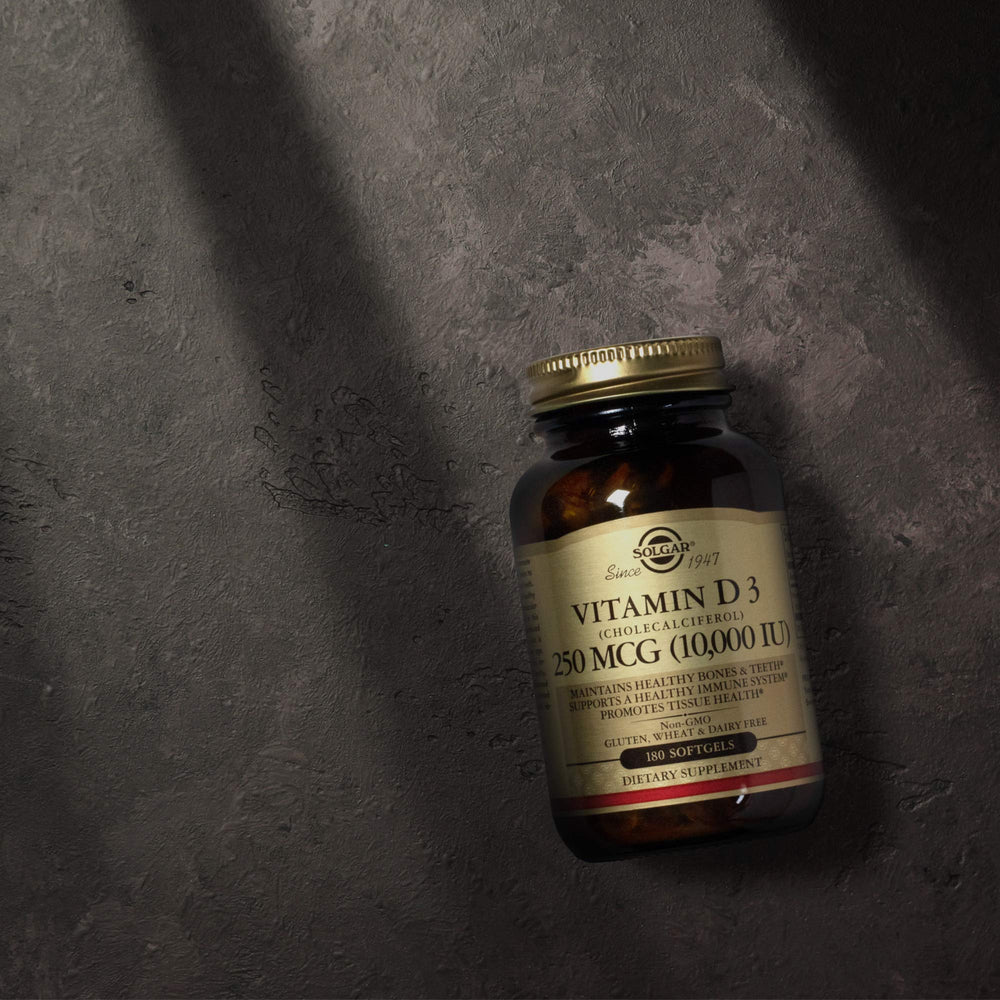 Solgar product label and supplement facts close-up displaying potency and ingredient transparency