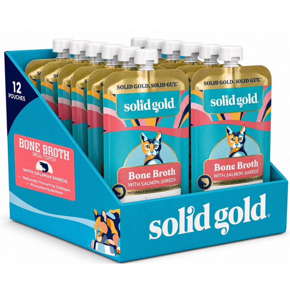 Solid Gold tuna pouch front packaging showing product benefits